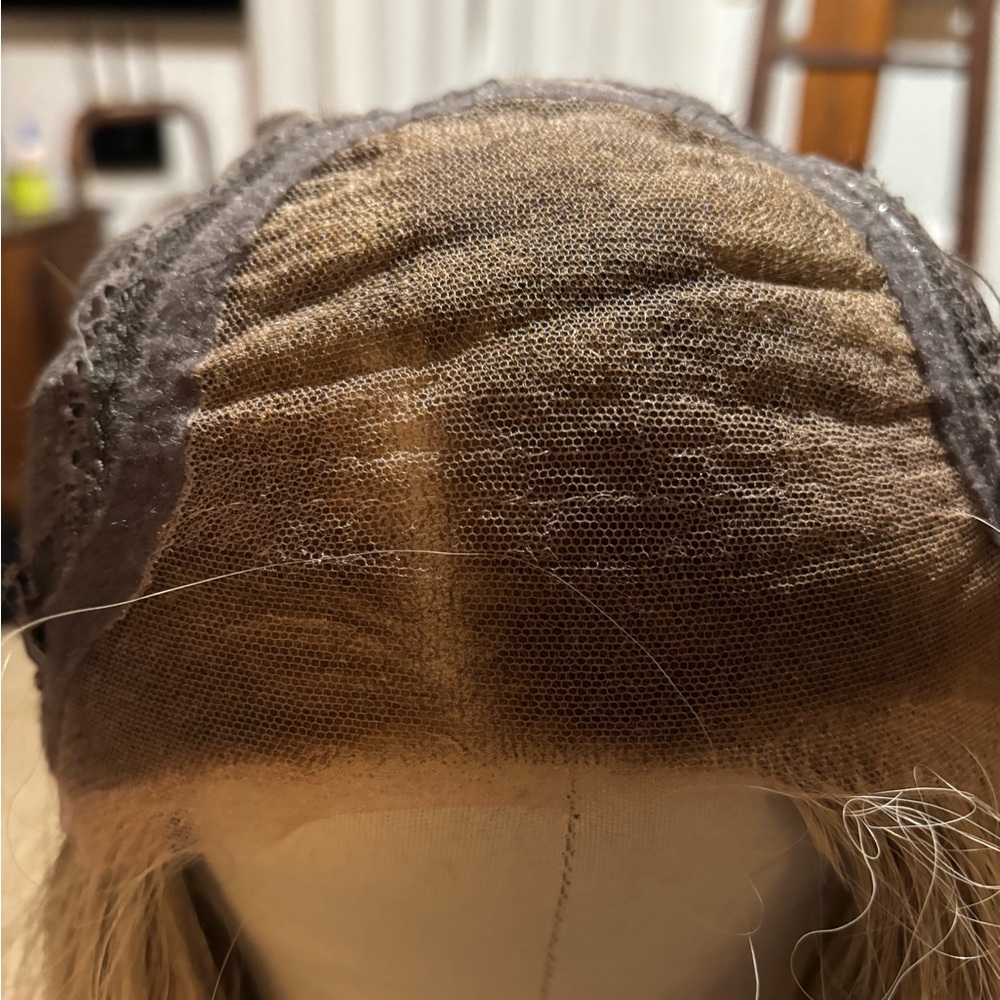 REDUCTION $500.00! Human Hair Dk Blonde w/ Lt Blonde highlights Highline Wig - Picture 8 of 12